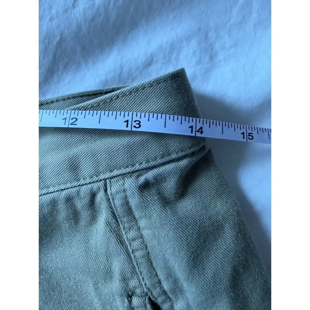 Vintage 1990s Liz Claiborne Lizwear Pleated Olive Green Cotton Shorts